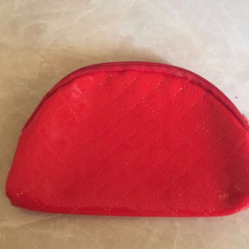 Red makeup bag